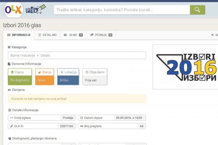 Trgovina glasovima za lokalne izbore u BiH na internetu